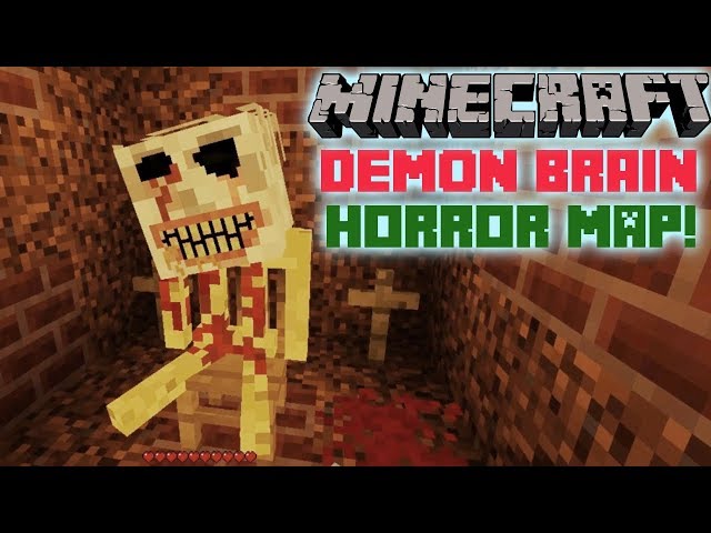 Minecraft is SCARY! - Horror Map (Demon Brain) Both endings + Easter egg