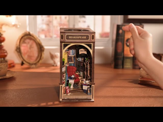 Diy Miniature House Book Nook Kit Bookstore