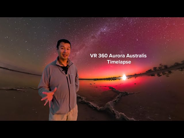 VR Aurora Australis and Milky Way timelapse on 11-12 May 2024 in Western Australia Latitude 31