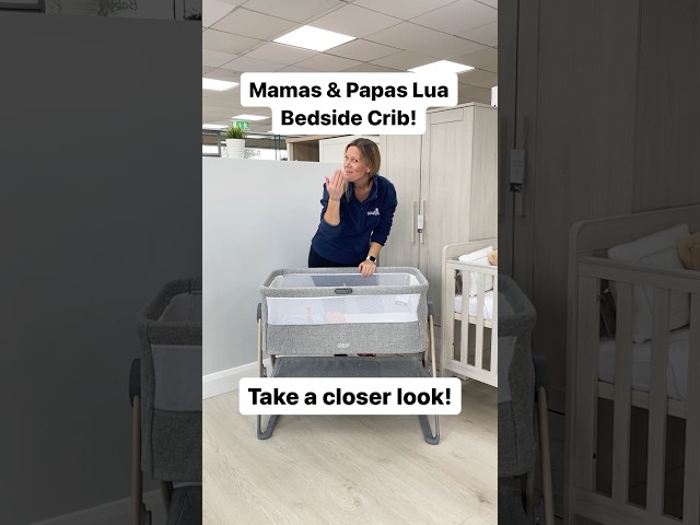 Take a closer look @ the Mamas & Papas Lua Bedside Crib! 🥰