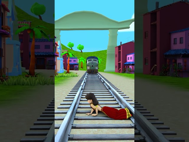 Train se maa ko bacha liya pappu ne 🚊l Gulli Bulli l Cartoon l granny I tmkoc l shortscomedy