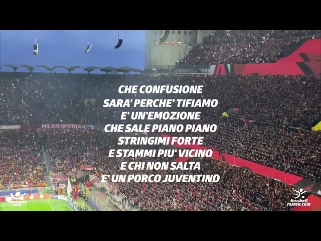 AC Milan-Fans singen "Sarà perché ti amo" im ausverkauften San Siro beim Derby gegen Inter Mailand!