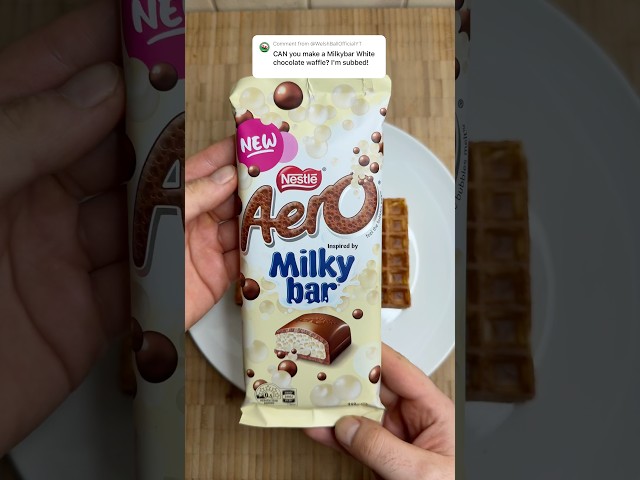 Aero Milky Bar waffle ! 🧇