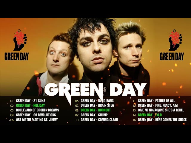 Green Day Greatest Hits 2022💚The Best Songs Of Green Day Ever🔥21 Guns, Basket Case, Holiday