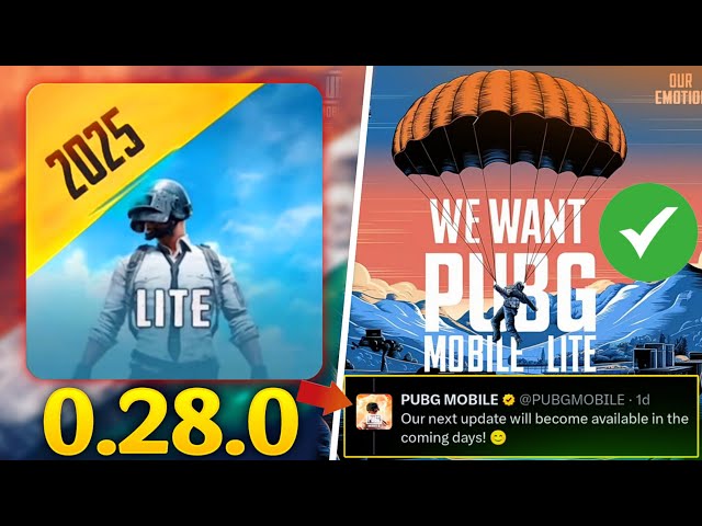 OFFICIAL ANNOUNCEMENT ✅ | Pubg Lite 2025 Update 0.28.0 | Pubg Lite New Update | New Update Pubg Lite