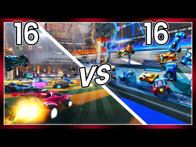 WELCOME TO ROCKET LEAGUE 16 VS 16 INSANITY!