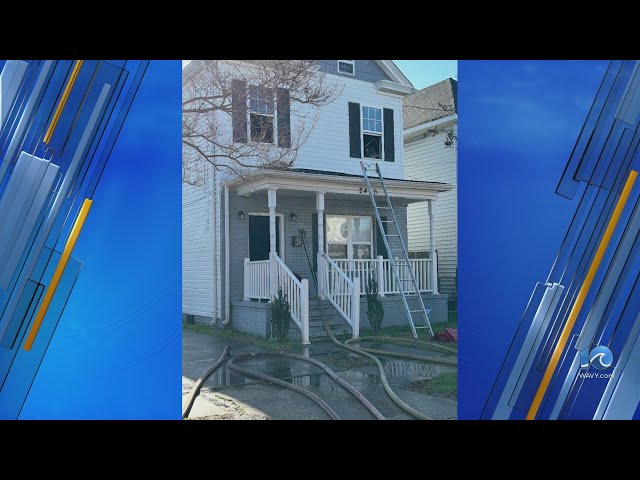 Norfolk Fire-Rescue respond to house fire on Barre Street