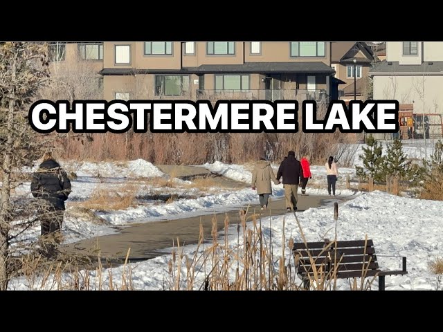 Frozen Lake at Lake of Chestermere During the Winter