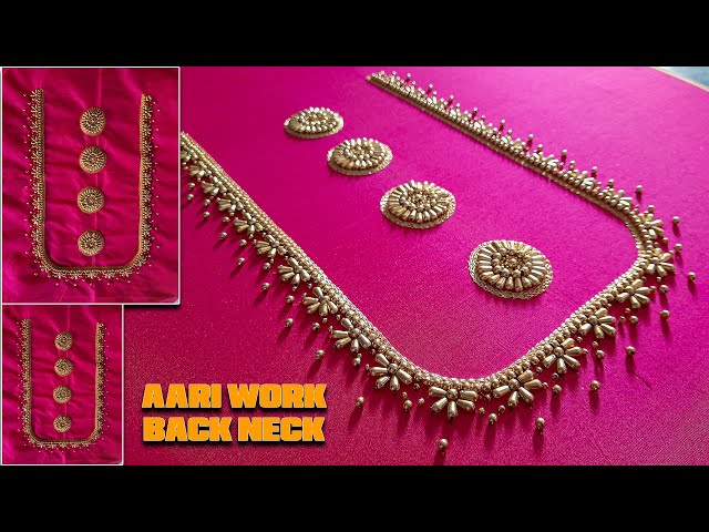 Simple aari work / Most beautiful aari work blouse designs // Aari work BACK NECK