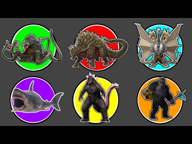 KUMPULAN MONSTER !! Godzilla, King Kong, Mecha King Ghidorah, Biollante ...