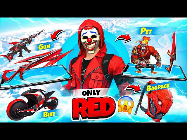 Free Fire But Its ONLY RED !!❤️ Solo Vs Squad