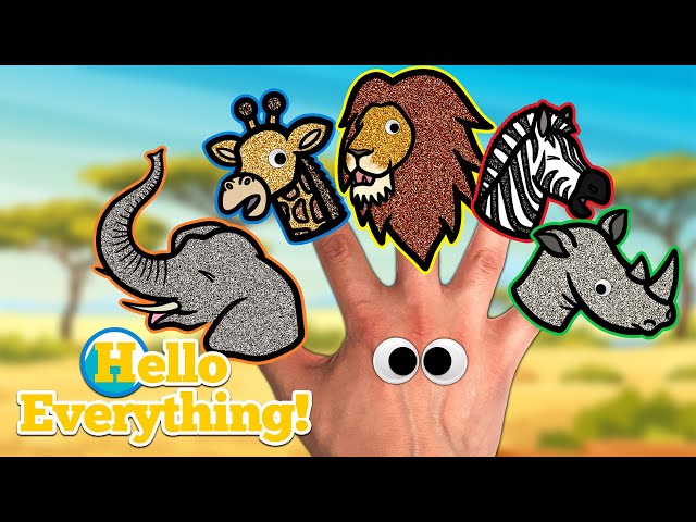 Safari Animals Finger Family | Kids Songs and Nursery Rhymes