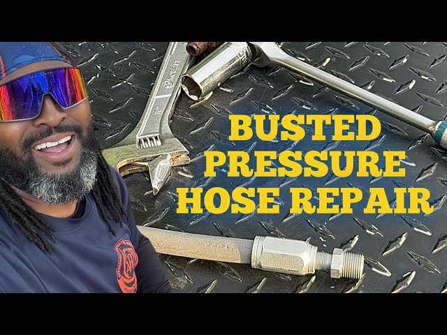 Hose Repair | BUSTED PRESSURE HOSE? How to repair a Pressure Washing hose in the field.