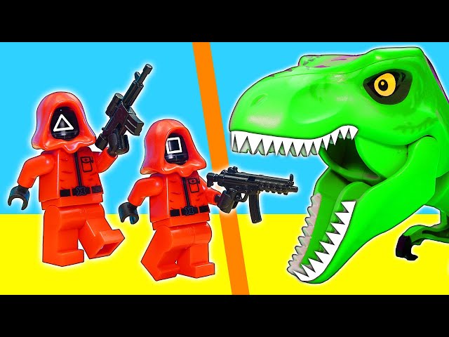 Squid Game vs Dinosaur - Lego Adventure