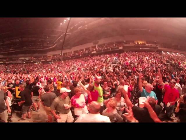 Tragically Hip fans on floor of Krock center moments before final show of MMP tour Kingston Aug 20