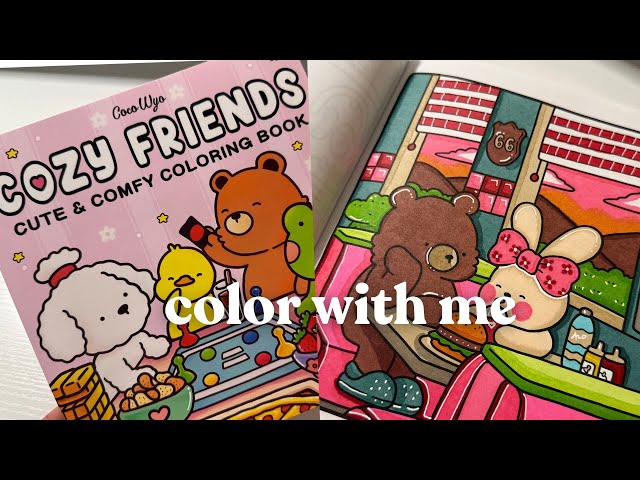 8 Minutes Coloring Cozy Friends By Coco Wyo | Valentines Day ❣️🍭