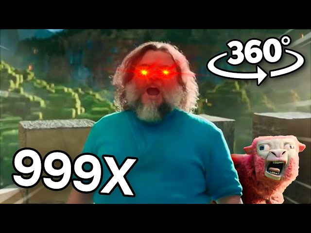 360° VR - I am Steve but 999X Speed | Minecraft Movie Trailer