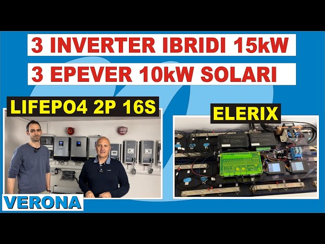 3 INVERTER IBRIDI - 15kW IN PARALLELO #fotovoltaico