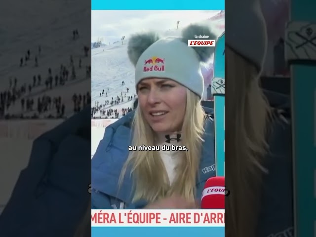 😱⛷️ La grosse frayeur de Lindsey Vonn dans la descente du Super-G #shorts #ski #vonn