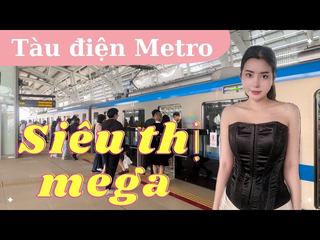 Super-fast Metro train to Mega Thu Duc supermarket