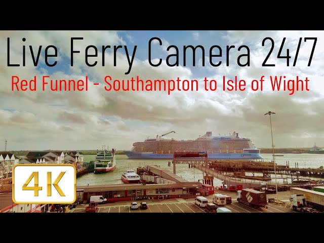 Ferry Cam - Southampton to Cowes Isle of Wight Red Funnel (Live Camera 24/7 )