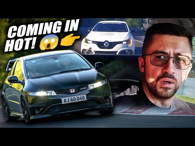 NEAR CRASH?! Megane R.S. x Honda Civic Type R FN2 // Nürburgring