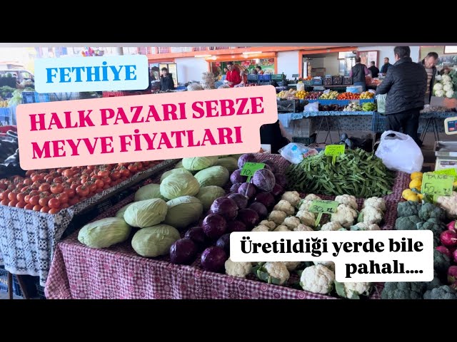 FETHİYE HALK PAZARI SEBZE MEYVE FİYATLARI/FİYATLAR UCUZ MU ? #pazar #pazarcı #halkpazarı #sebzemeyve