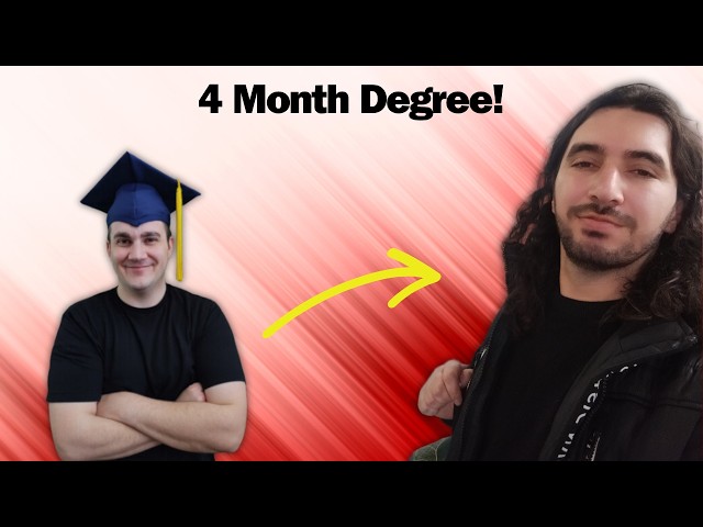 8 Time College Dropout Graduates in 4 MONTHS!