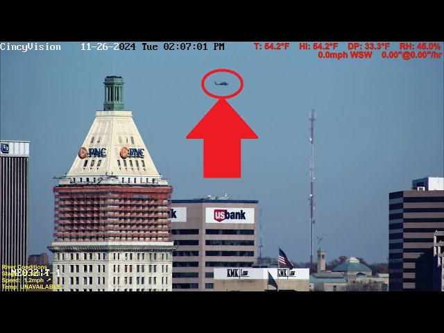 Sikorsky UH-60 Black Hawk Helicopter Flying Around Cincinnati and Northern Kentucky 11-26-2024