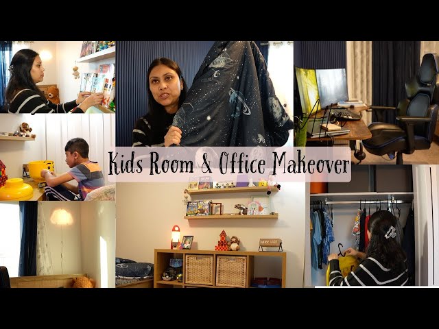 Kids Room and Office Makeover - Renovating a shared space - Bedroom + Office - Kids room Tour