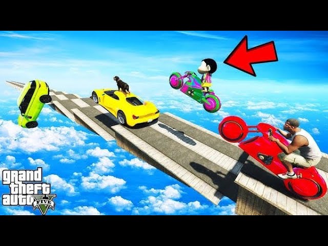 GTA 5 HIGHEST CAR JUMP Race #750 #gta5 #mrbeastshorts