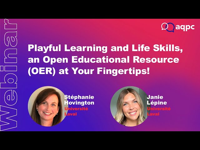 Playful Learning and Life Skills, an Open Educational Resource (OER) at Your Fingertips!