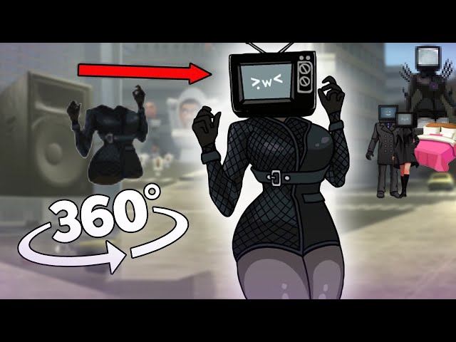 TV Woman Finding Challenge 360º VR Video|Skibidi Toilet 50