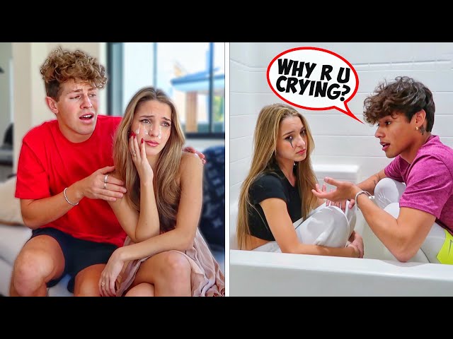 RANDOMLY CRYING THROUGHOUT THE DAY PRANK!!