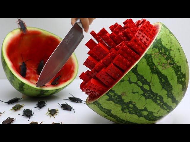 Stop Motion Cooking Making LEGO IRL Recipe From Watermelon Unusual Hacks 4K | Cuckoo