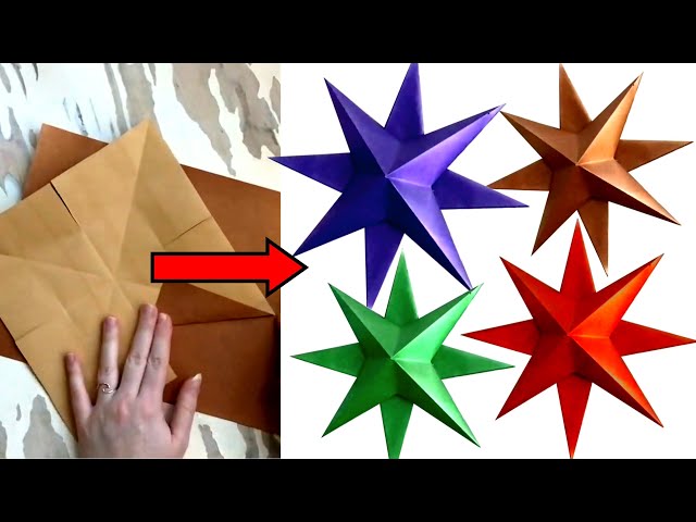 How To Make a PAPER STAR | Easy 3d Paper Star Origami DIY