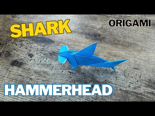 ORIGAMI HAMMERHEAD SHARK EASY TUTORIAL | HOW TO MAKE PAPER SHARK HAMMERHEAD ORIGAMI STEP BY STEP