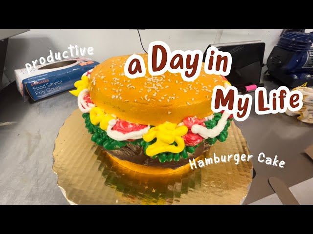 Day In The Life | Make a Hamburger Cake With Me | Cake Decorator