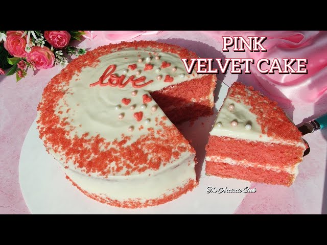 Pink Velvet Cake Recipe | Valentines Day Cake | Cream Cheese Frosting Recipe