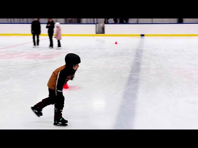 Ice Skating Fun with Vir ⛸️❄️ | Glides, Wobbles & Big Smiles!