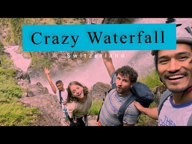 Insta 360 || Crazy Waterfall on Champéry Via Ferrata || 4K ||