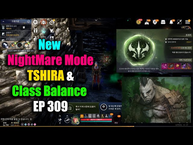 Black Desert Mobile New NightMare Mode Tshira & Class Balance EP 309