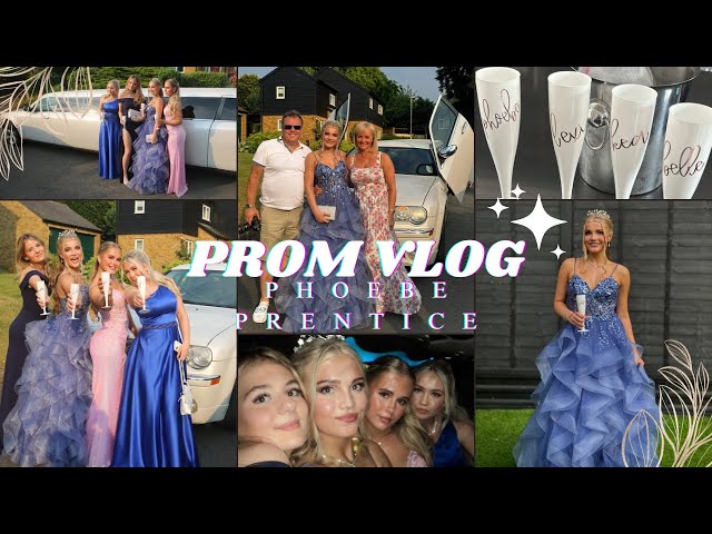 PROM DAY VLOG! *limo, bts, dress reveal, hair & makeup prep..*