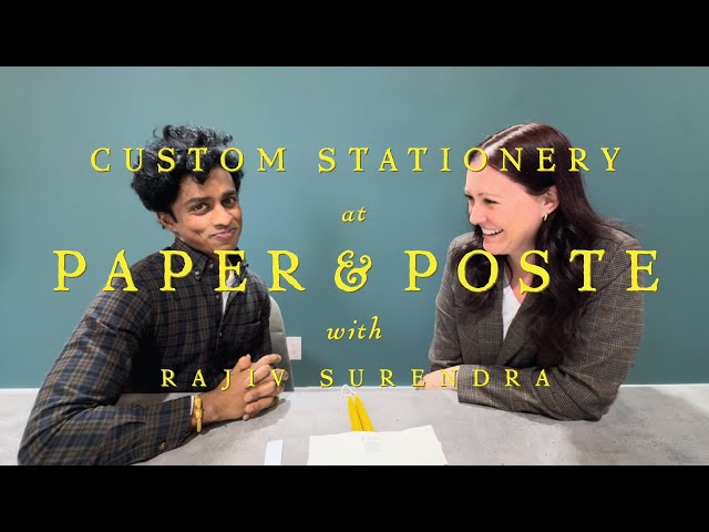 THE ART OF CUSTOM STATIONERY AT PAPER & POSTE with Rajiv Surendra - Toronto