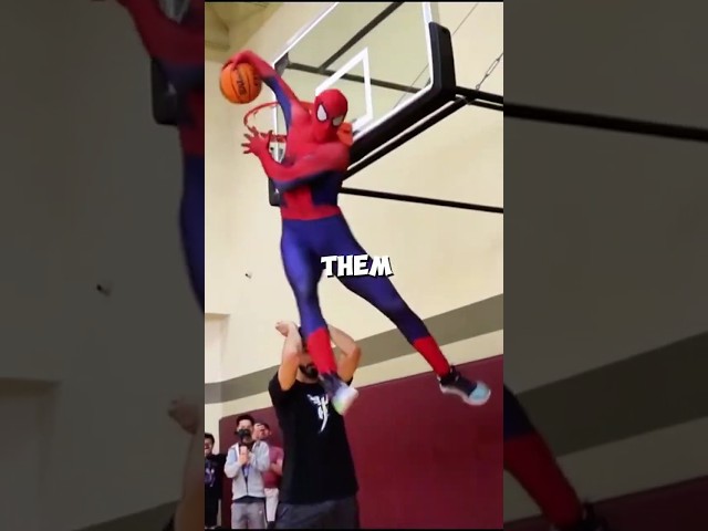 What Happens If Spider-Man Plays Basketball? 🕸️🔥 A Web-Shooting Dunk!