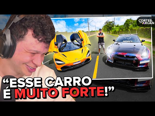 ARUAN REAGE: QUAL CARRO É MAIS FORTE? MCLAREN OU GTR 1000CV ? (RENATO GARCIA) - Cortes do Aruan