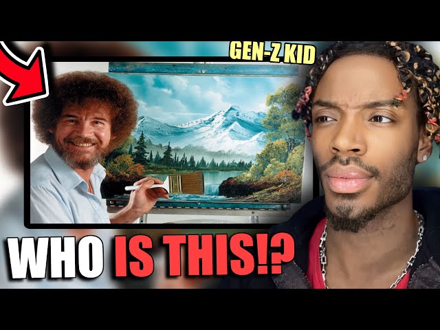 GEN Z KID FIRST TIME Discovering BOB ROSS EVER! (Not Expecting This!)