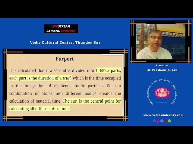 Srimad Bhagavatam 3.11.1-7   Calculation of Time, from the Atom