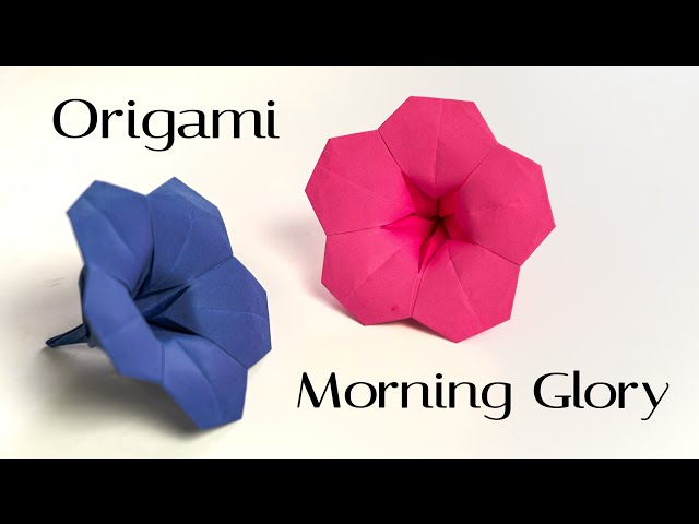 Origami Morning Glory Flower. How to Make Paper Flowers.