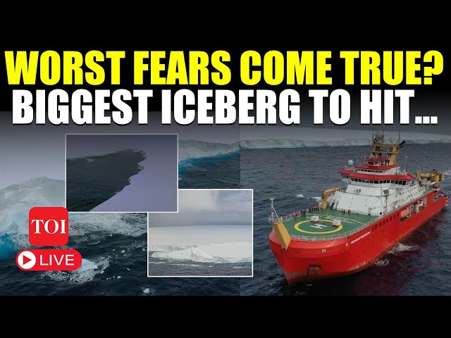 LIVE | World’s Largest Iceberg A23a Moves; Huge Crash At British Island Likely